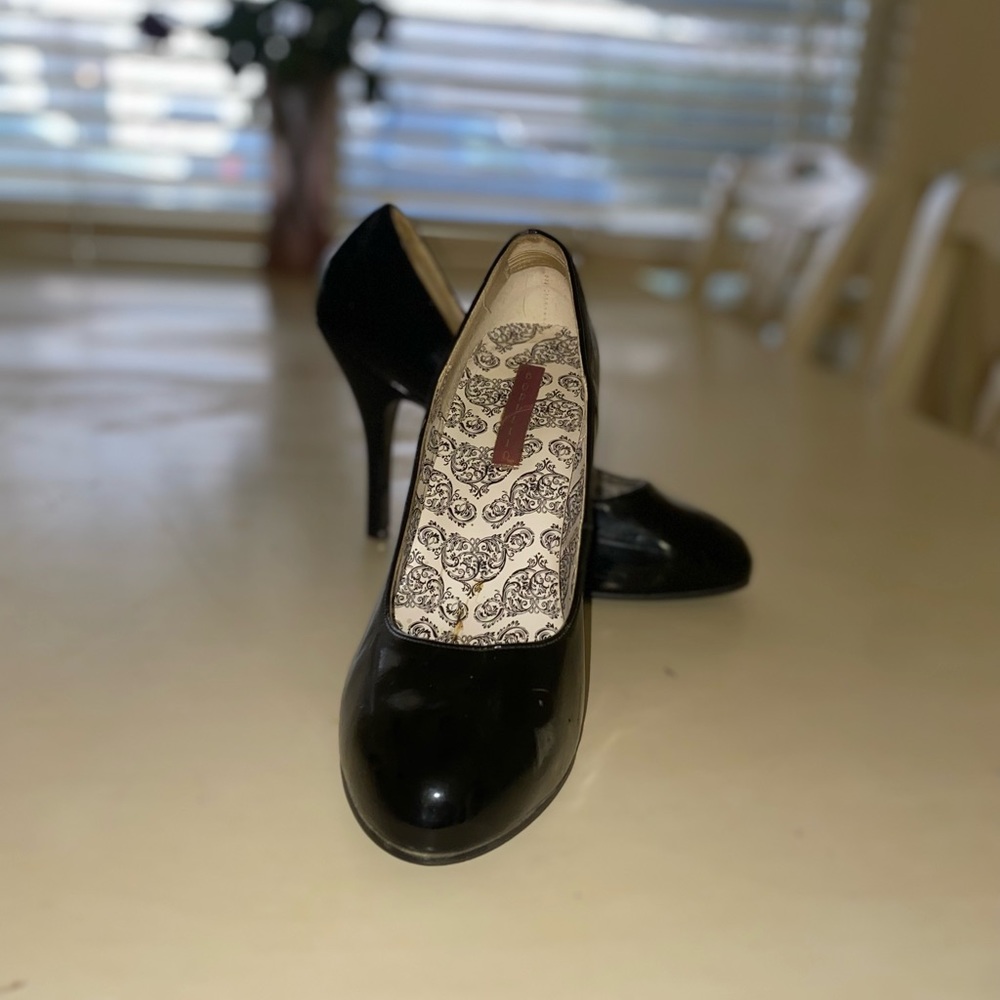 Patent leather heels